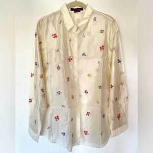 Payal Pratap floral embroidered shirt, size S
